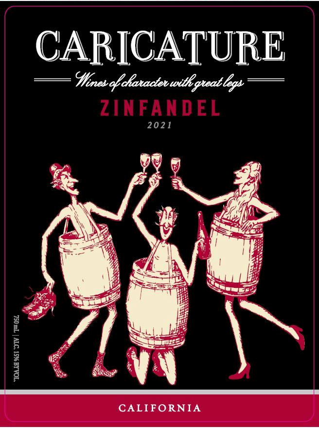 TABC label artwork for Caricature Zinfandel California