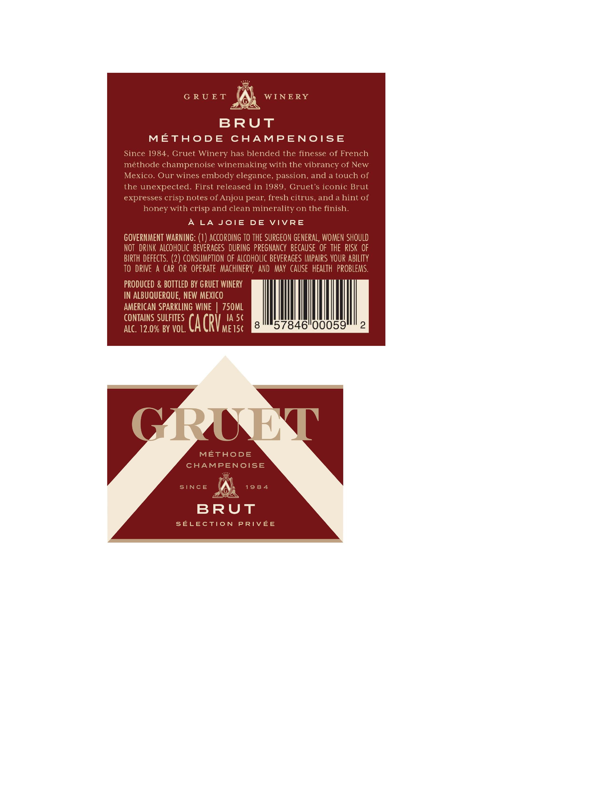 TABC label artwork for GRUET SÉLECTION PRIVÉE BRUT