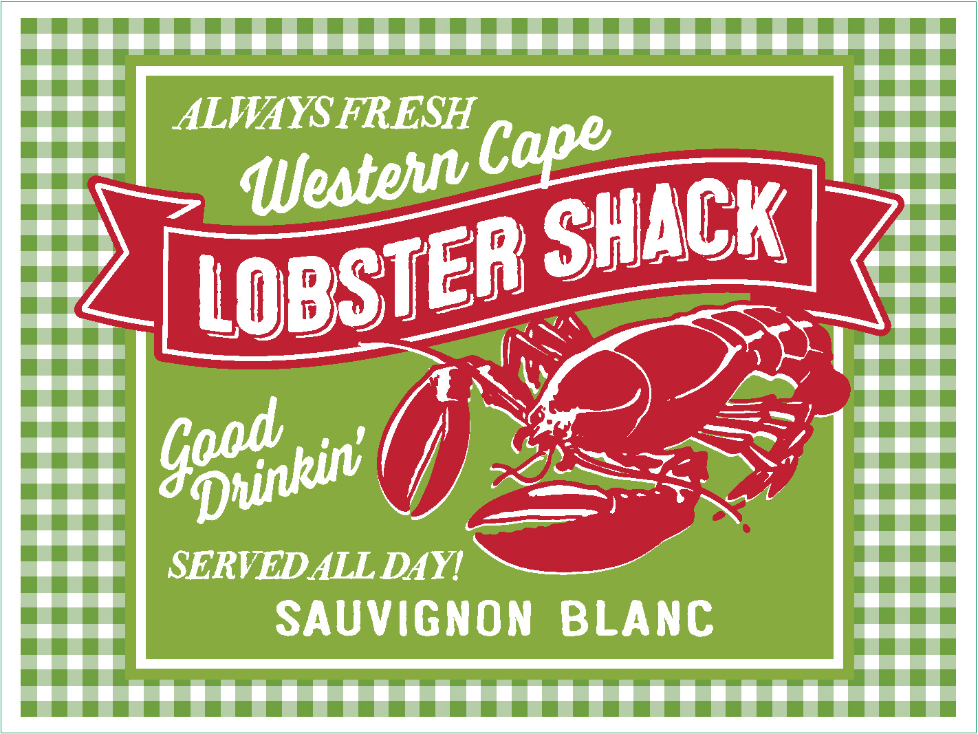 TABC label artwork for Lobster Shack Sauvignon Blanc Western Cape