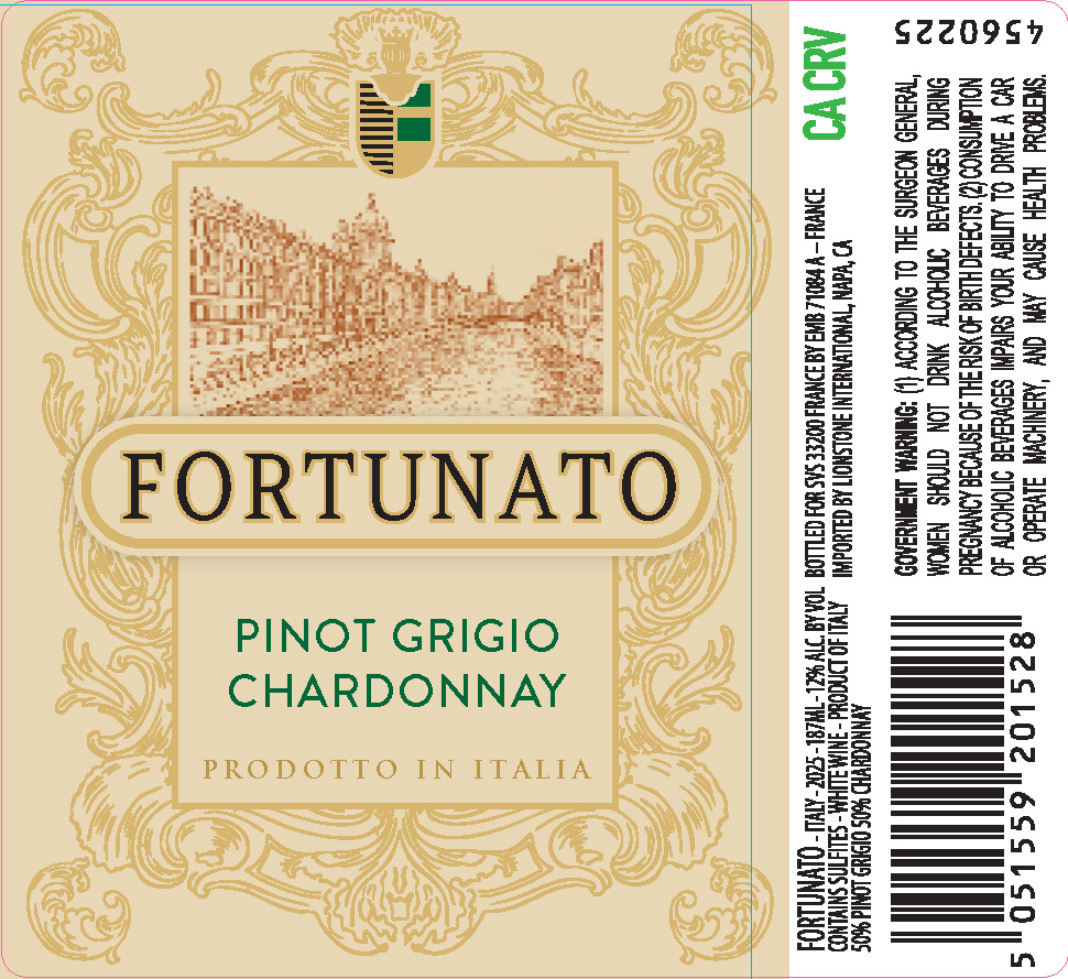 TABC label artwork for Fortunato
