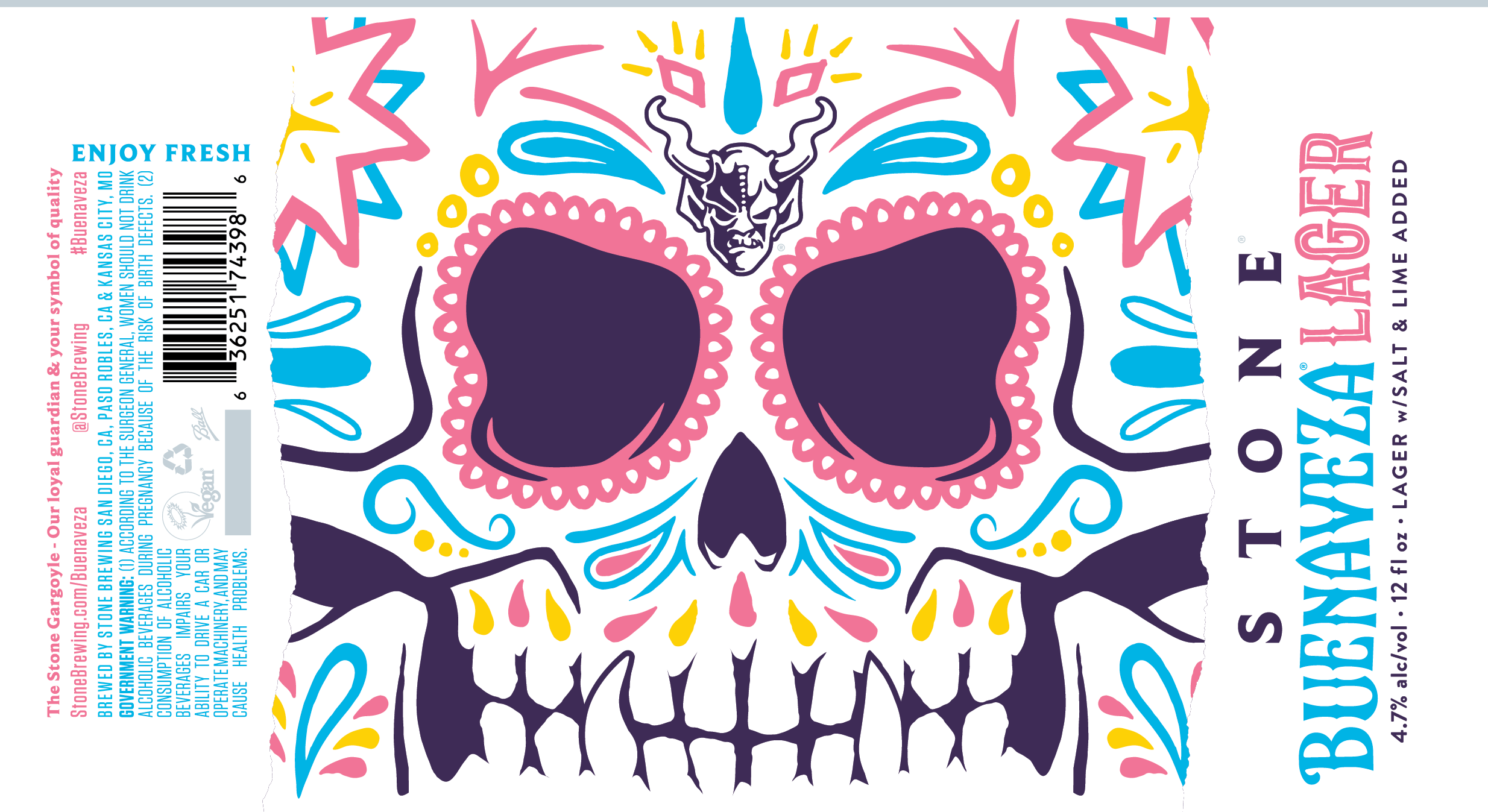 TABC label artwork for Stone Buenaveza