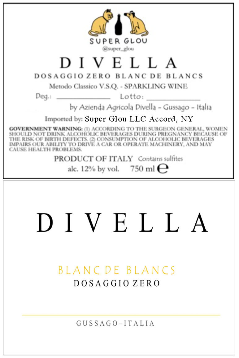 TABC label artwork for Divella Gussago Blanc de Blancs