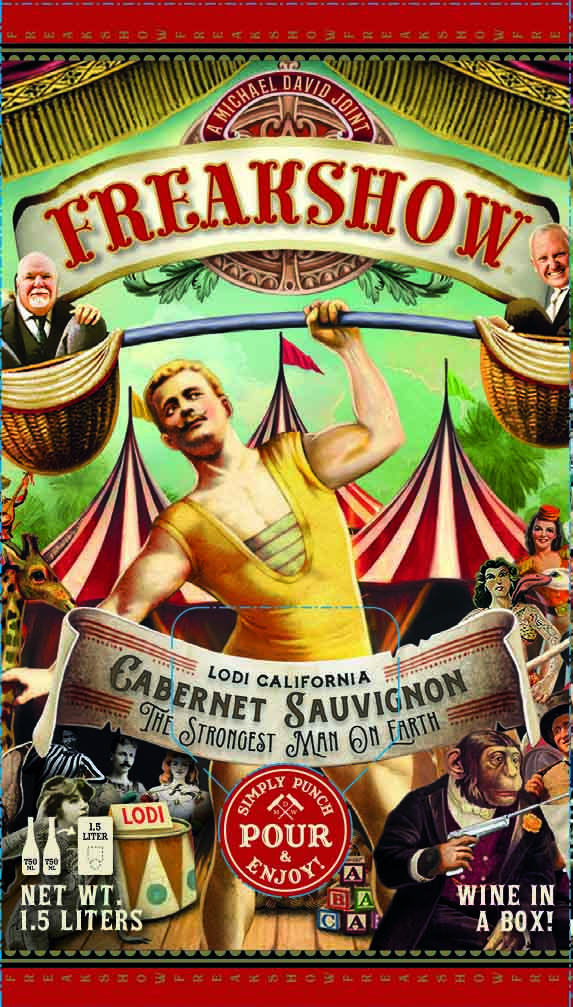 TABC label artwork for FREAKSHOW THE STRONGEST MAN ON EARTH