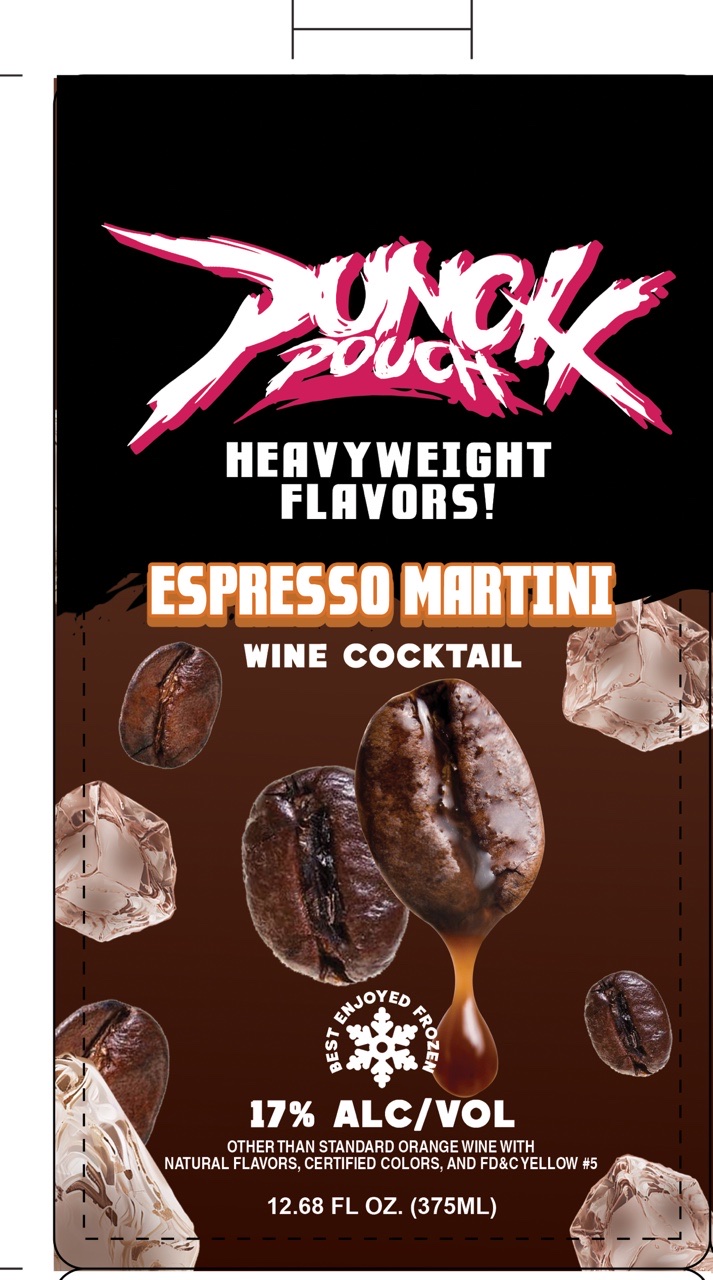 TABC label artwork for Punch Pouch Wine Cocktail - Espresso Martini