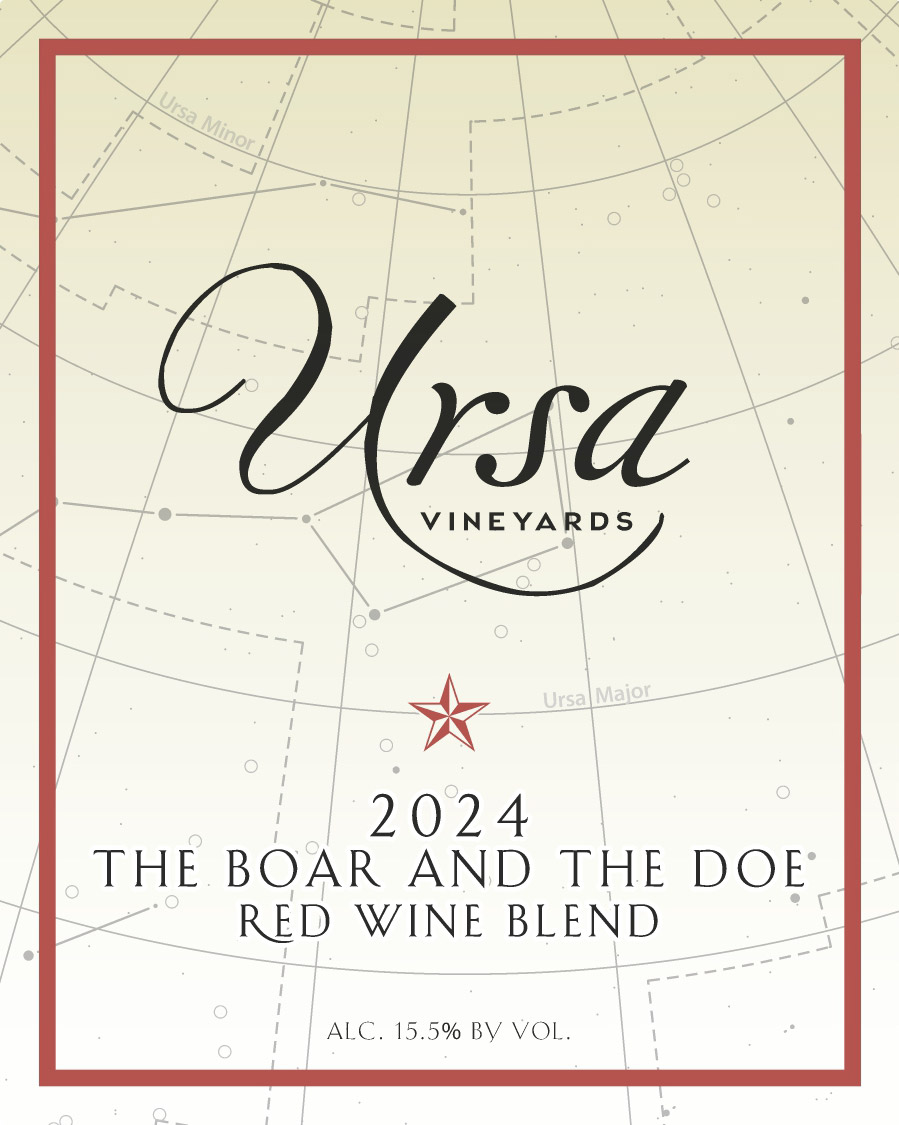 TABC label artwork for Ursa Vineyards The Boar and the Doe