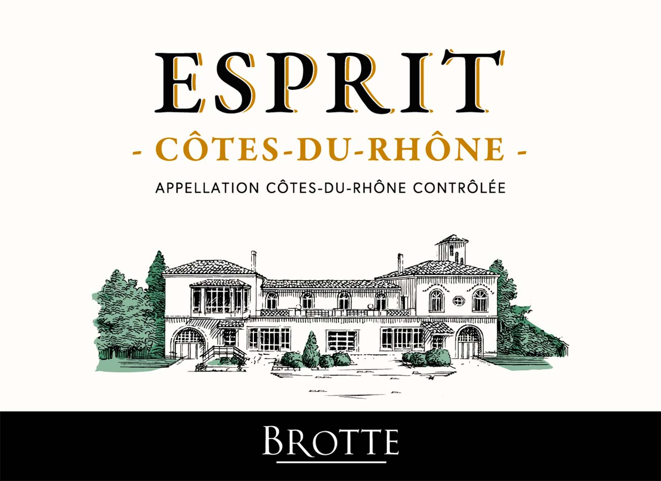 TABC label artwork for BROTTE ESPRIT COTES DU RHONE