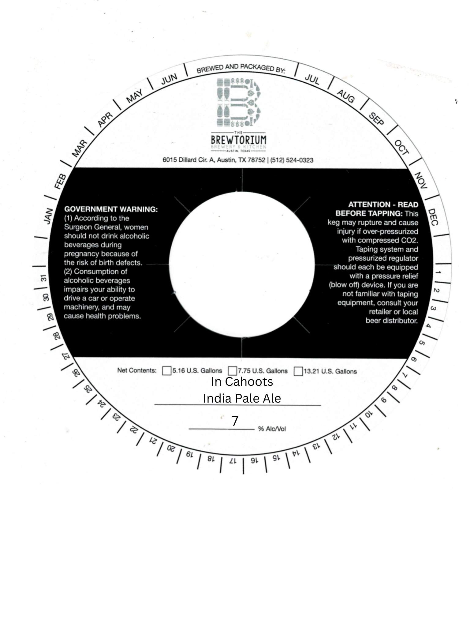TABC label artwork for In Cahoots