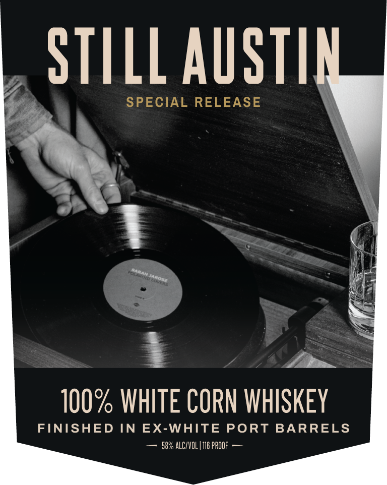 TABC label artwork for Still Austin Special Release 100% White Corn Whiskey
