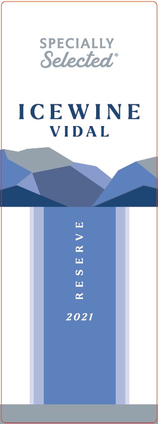 TABC label artwork for Specially Selected Reserve Vidal Niagara on the Lake
