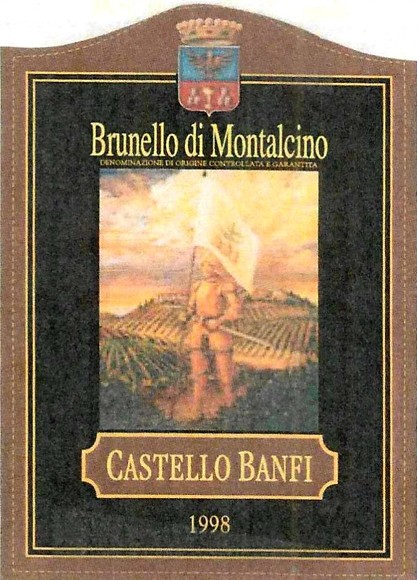 TABC label artwork for Castello Banfi 1998 Brunello Di Montalcino