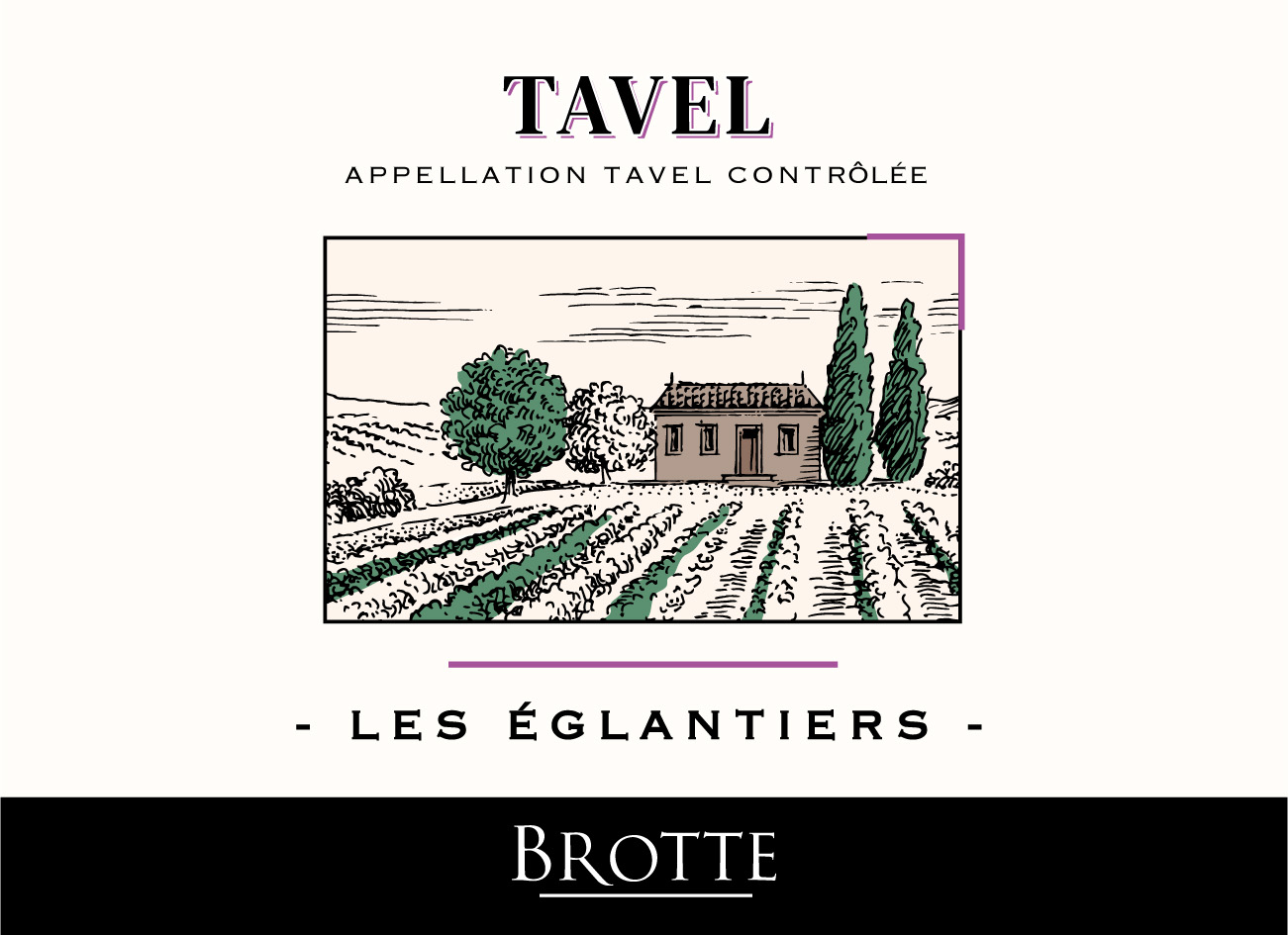 TABC label artwork for BROTTE LES EGLANTIERS