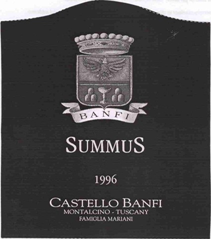 TABC label artwork for Castello Banfi 1996 Summus