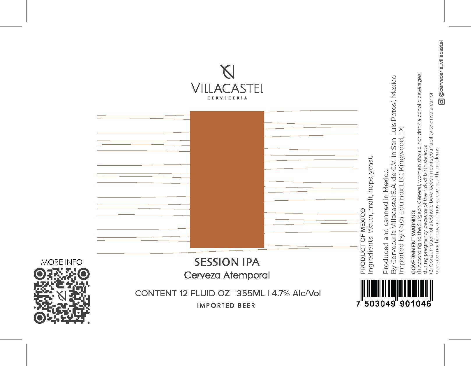 TABC label artwork for Session IPA