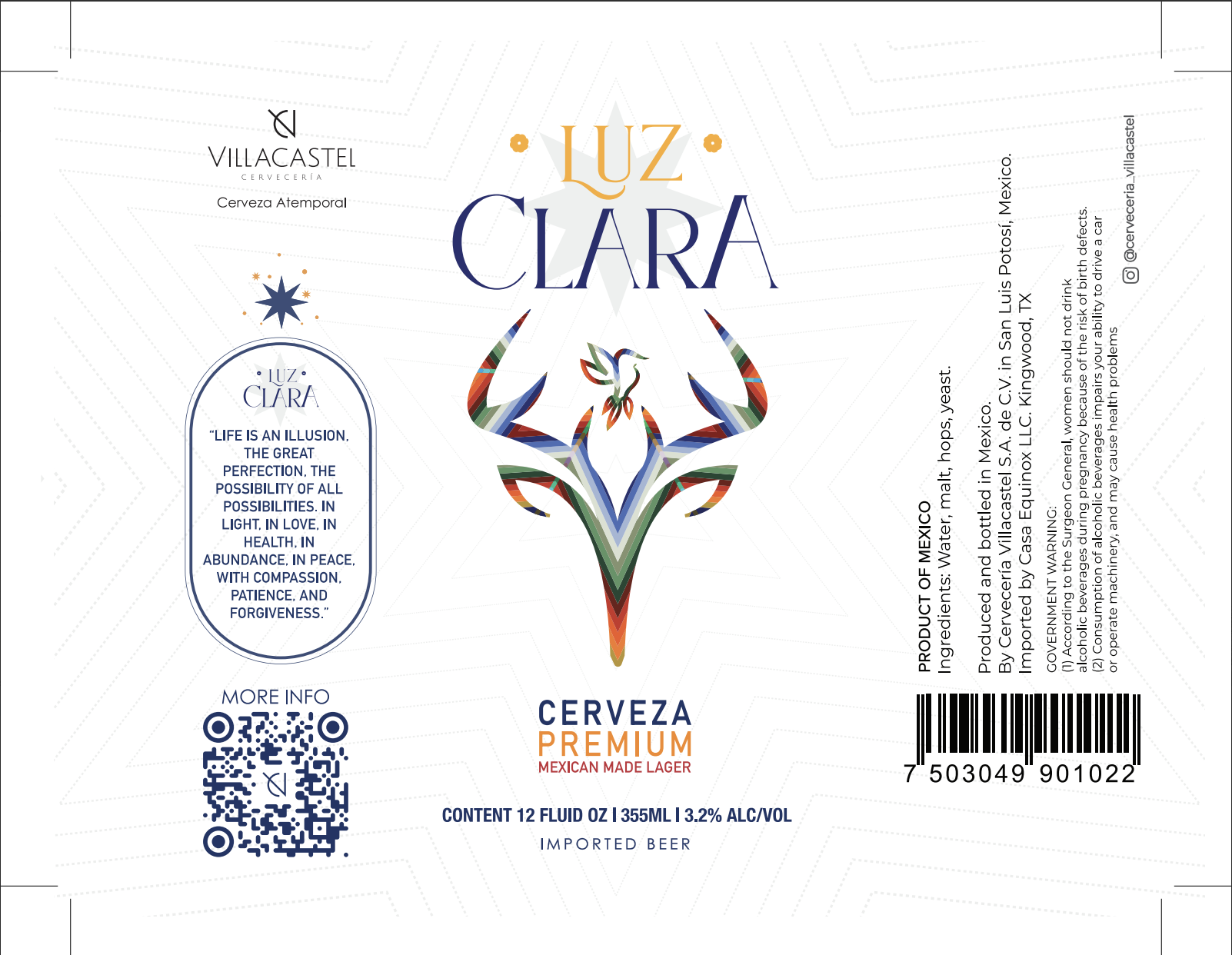 TABC label artwork for VILLACASTEL LUZ CLARA