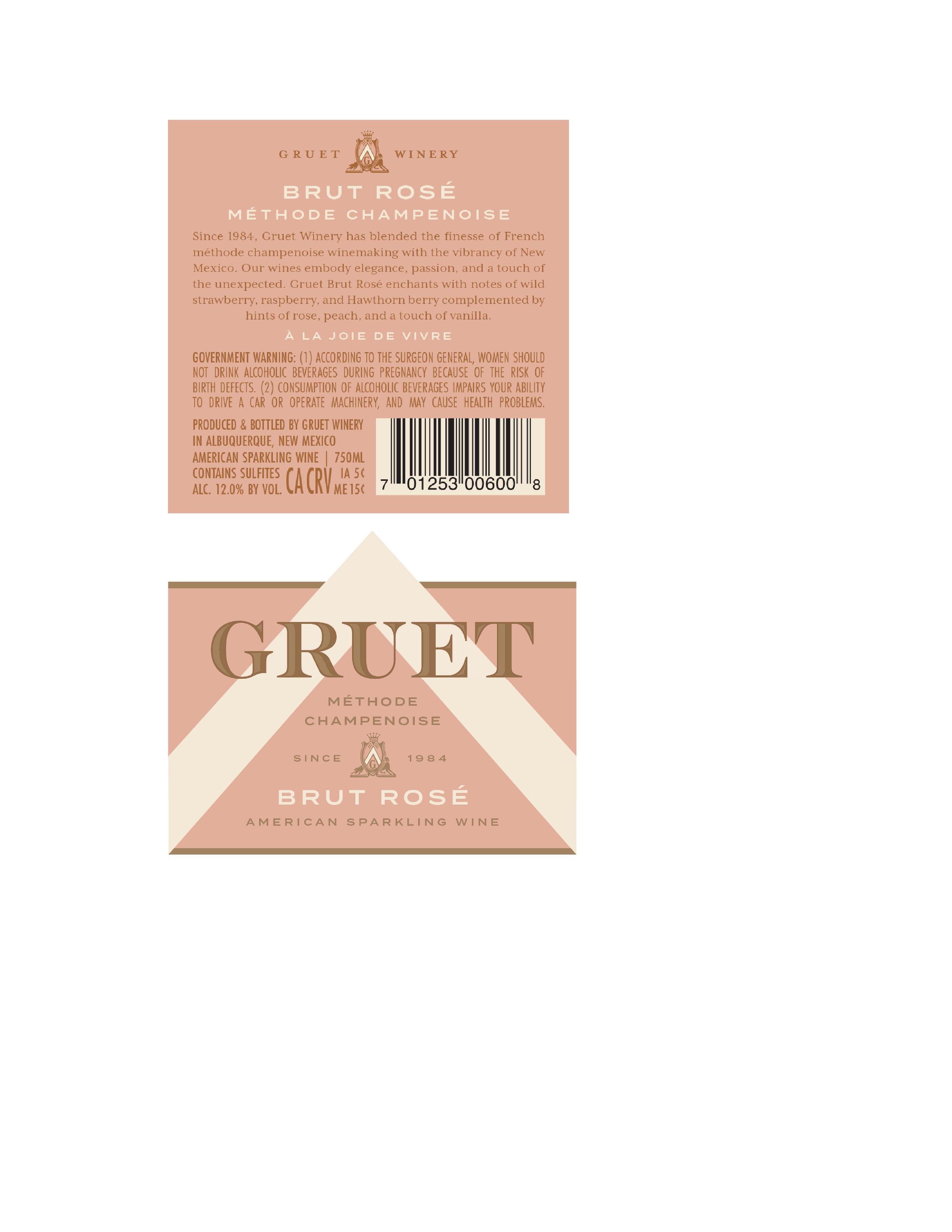 TABC label artwork for Gruet Brut Rose