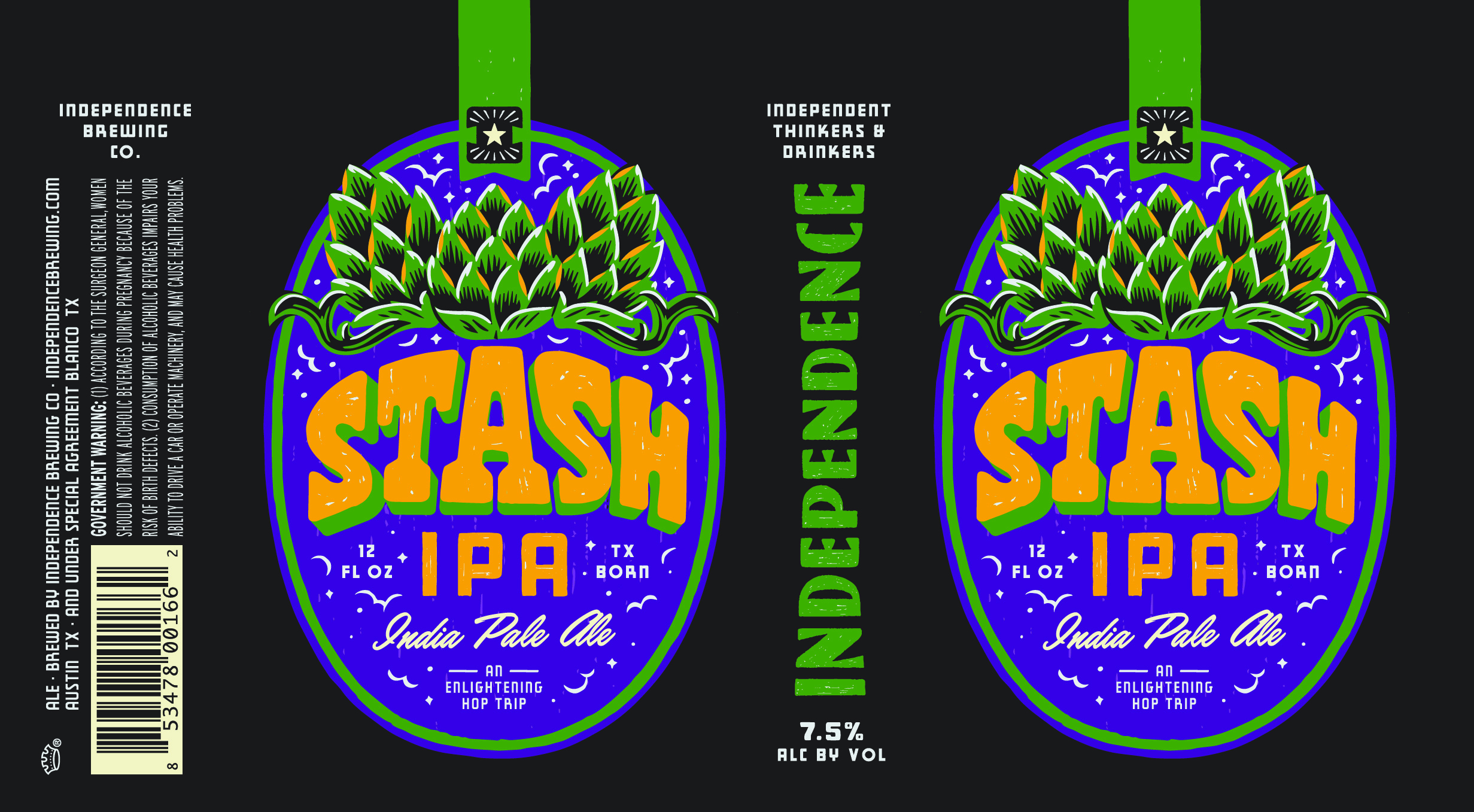 TABC label artwork for Stash IPA