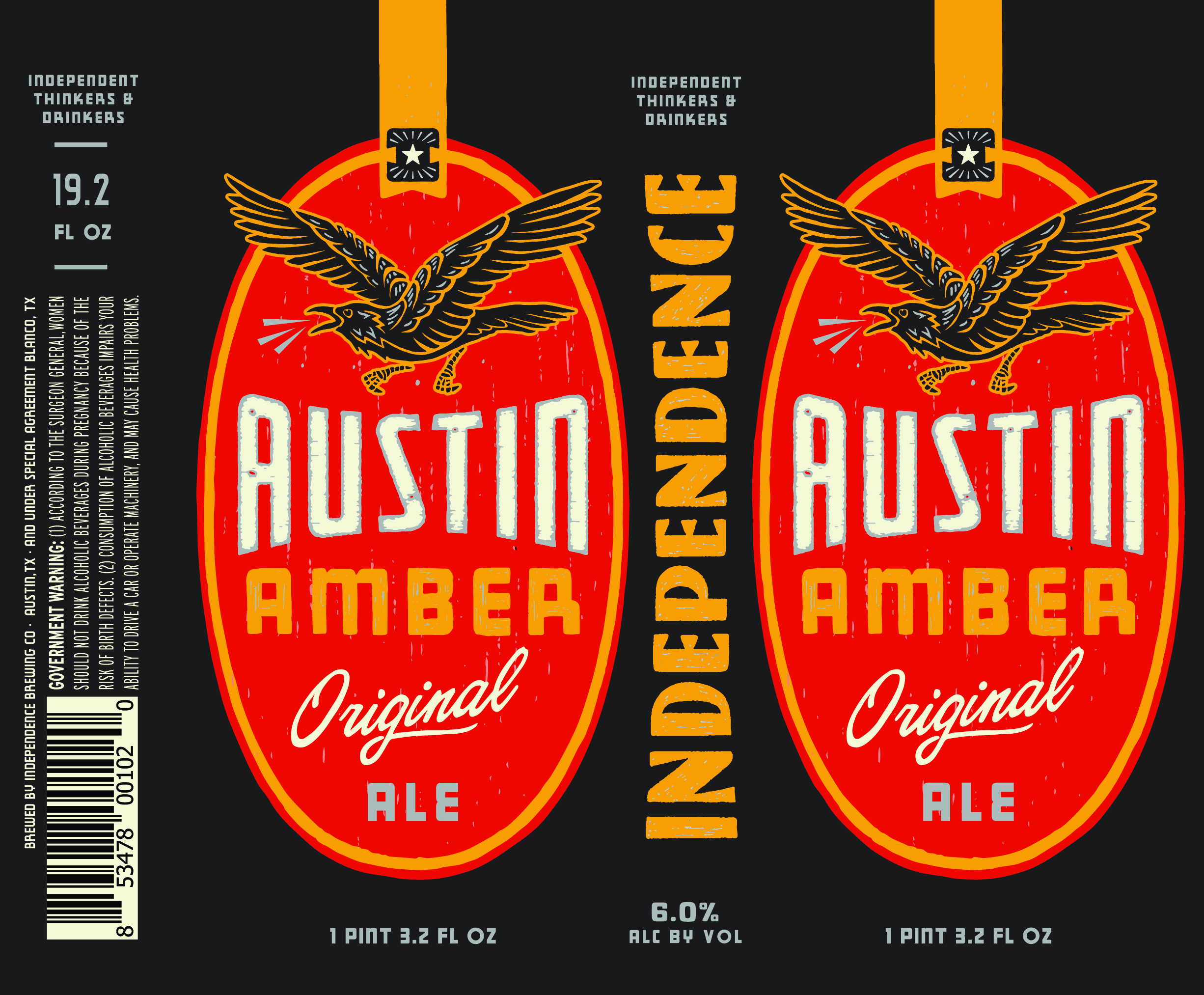 TABC label artwork for Austin Amber
