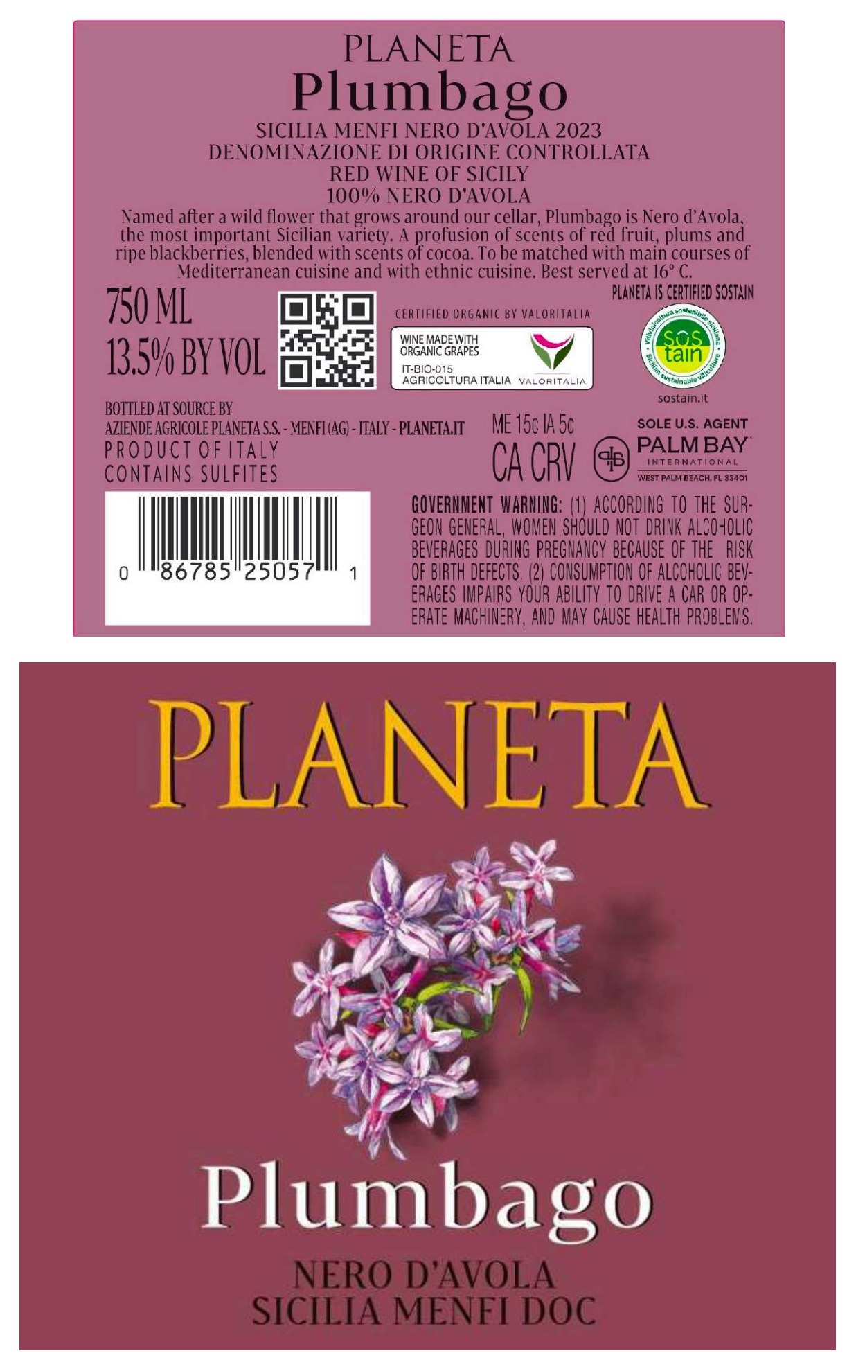 TABC label artwork for PLANETA PLUMBAGO