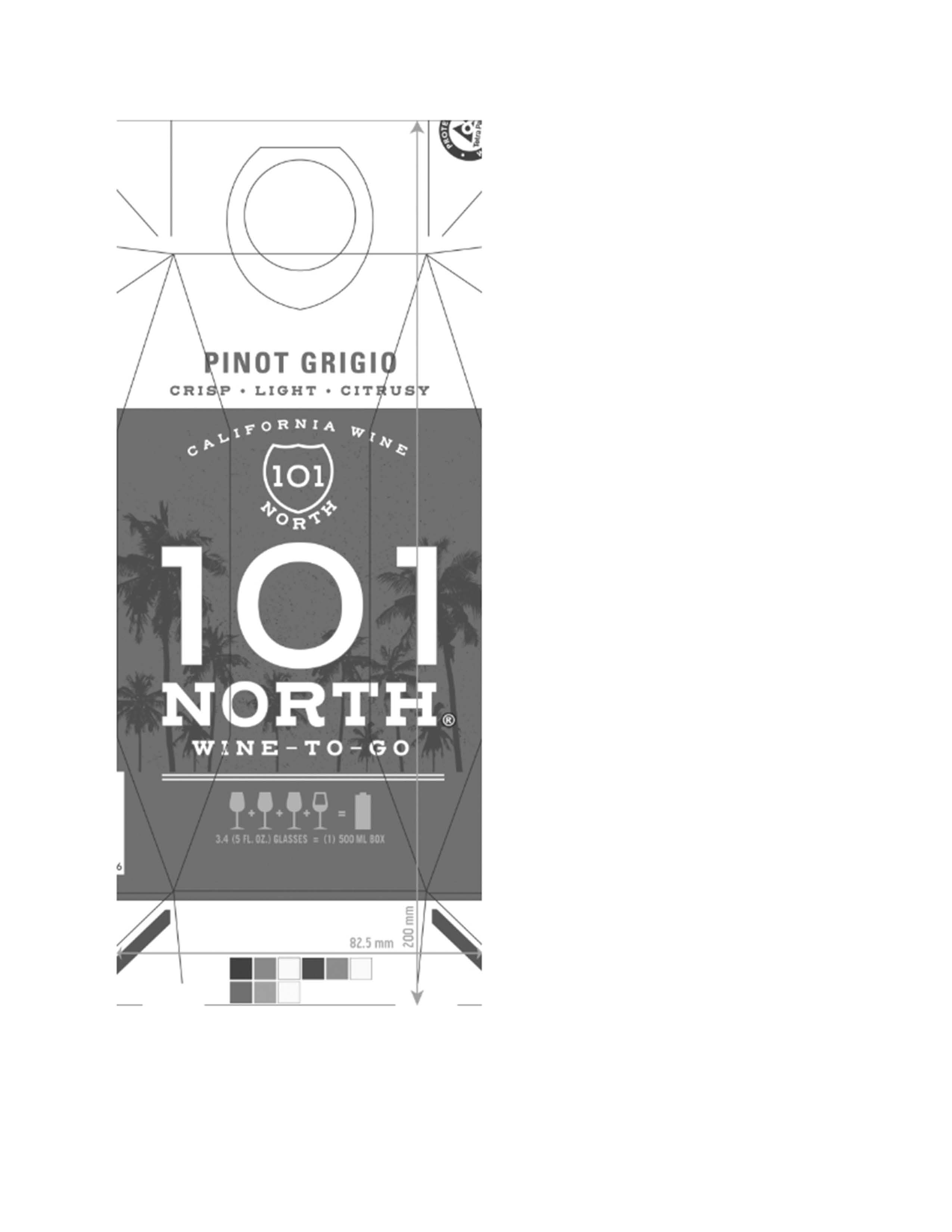 TABC label artwork for 101 NORTH PINOT GRIGIO