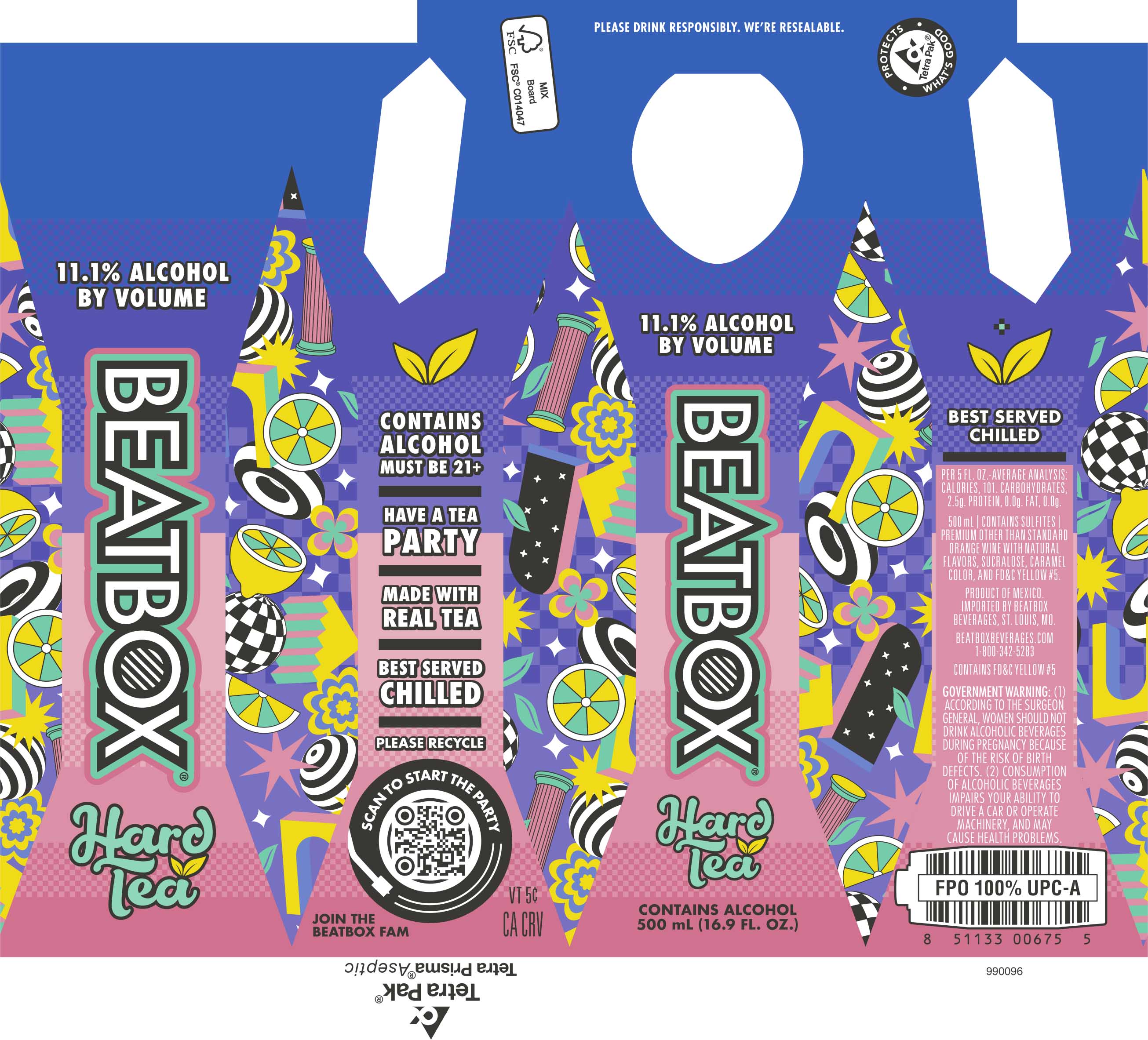 TABC label artwork for BEATBOX BEVERAGES HARD TEA
