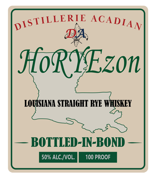 TABC label artwork for DISTILLERIE ACADIAN HORYEZON BIB