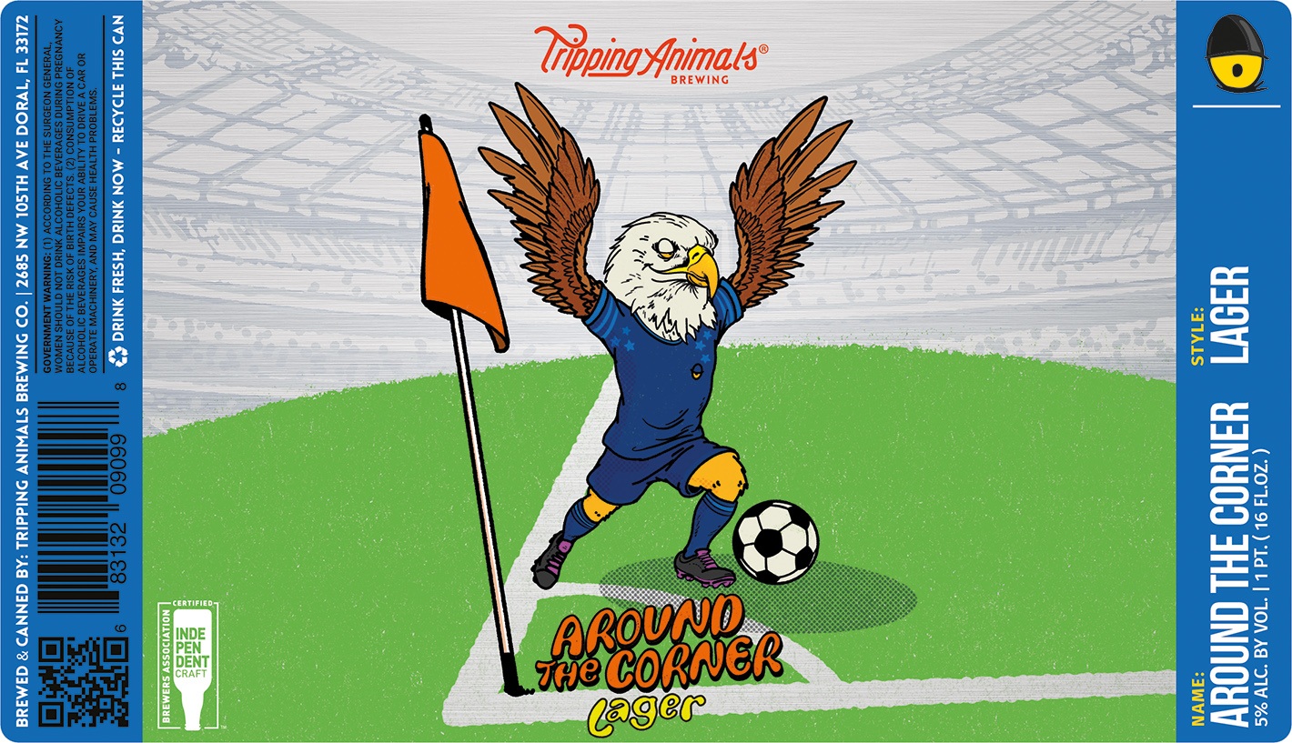 TABC label artwork for AROUND THE CORNER