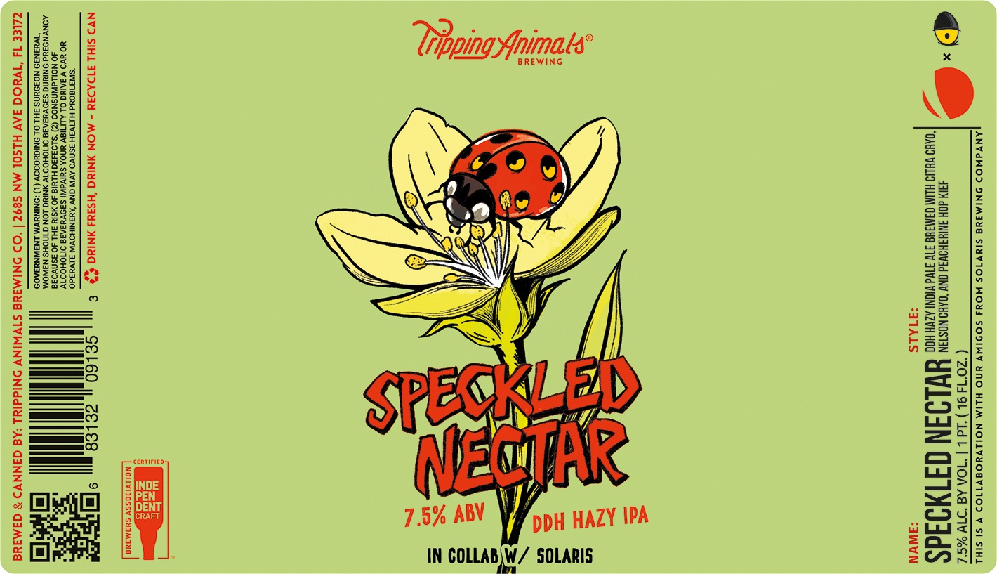 TABC label artwork for SPECKLED NECTAR