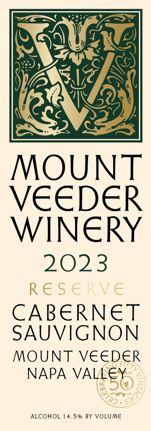 TABC label artwork for Mount Veeder Winery Reserve Cabernet Sauvignon Mt. Veeder