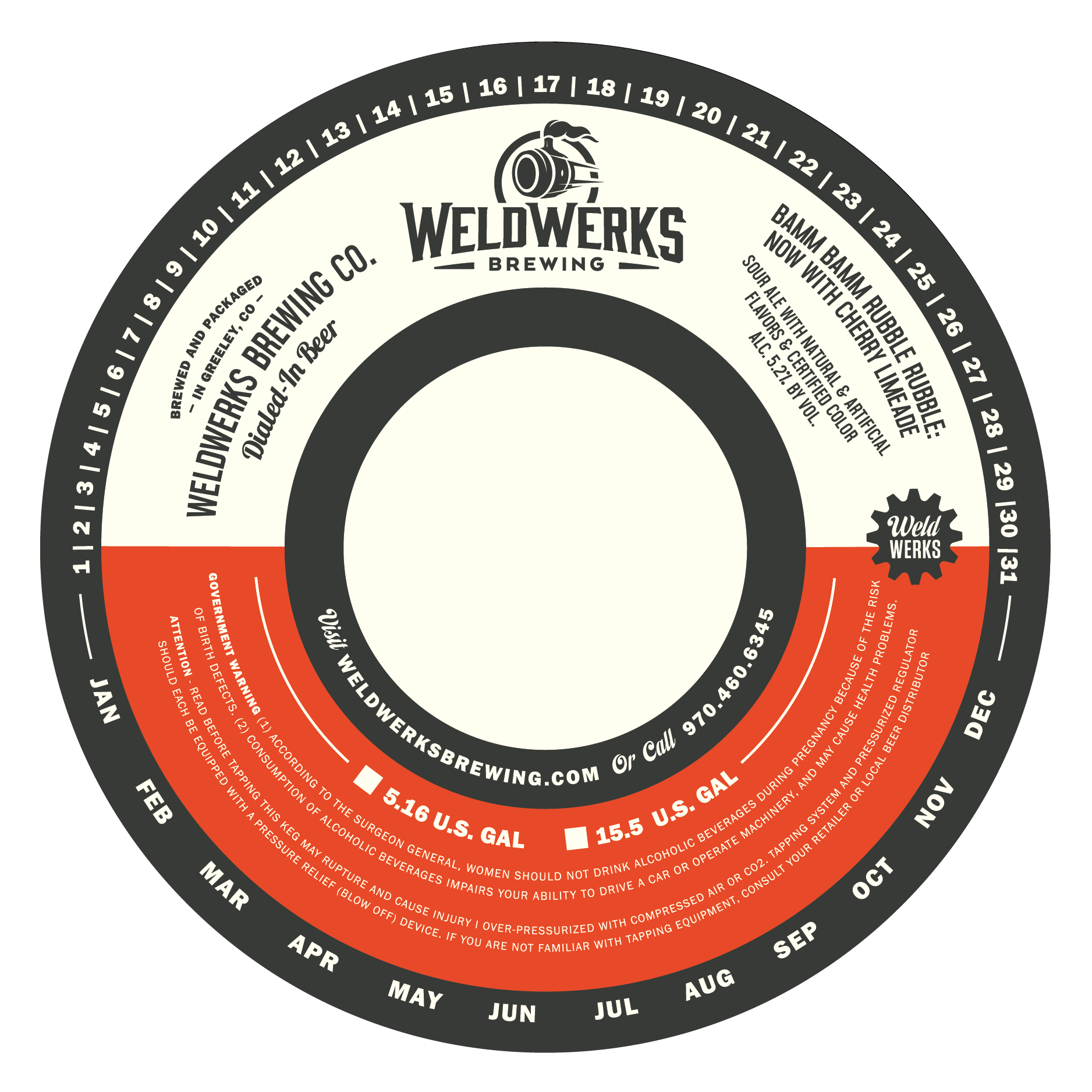 TABC label artwork for WELDWERKS BAMM BAMM RUBBLE RUBBLE NOW WITH CHERRY LIMEADE