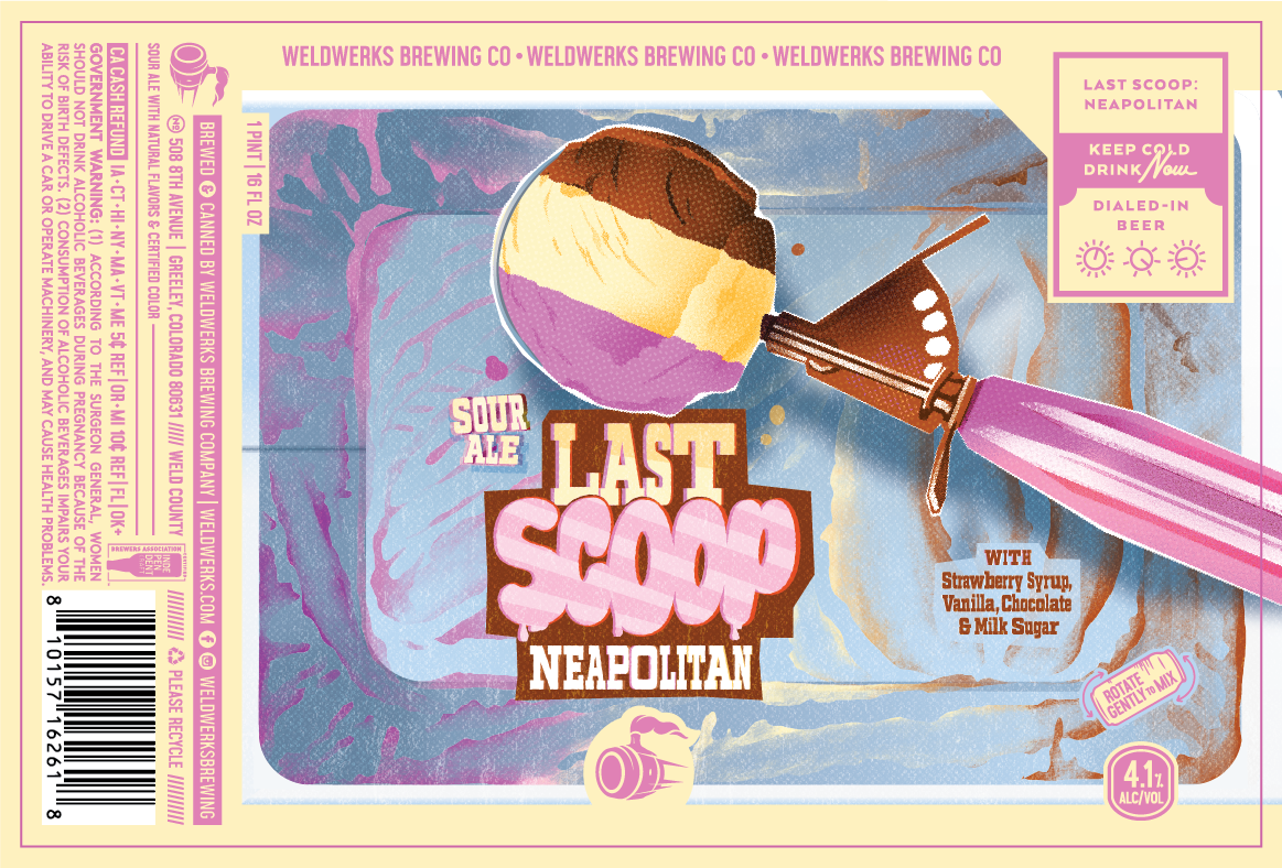 TABC label artwork for Last Scoop Neapolitan
