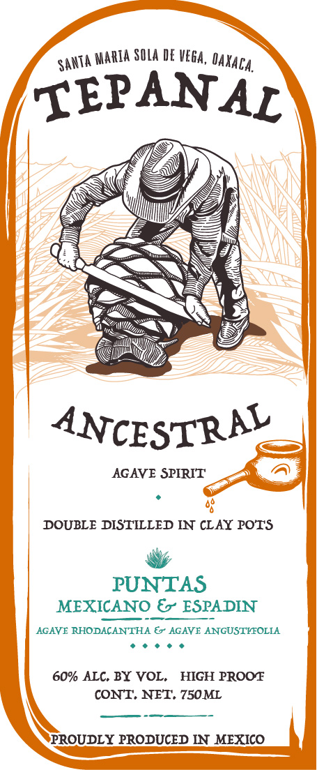 TABC label artwork for Tepanal Ancestral