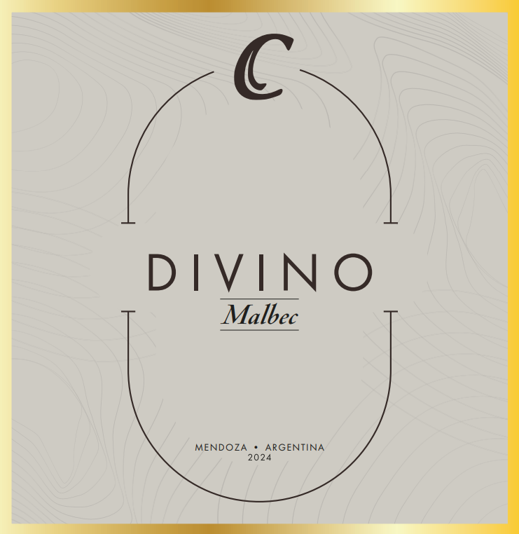 TABC label artwork for Divino Malbec