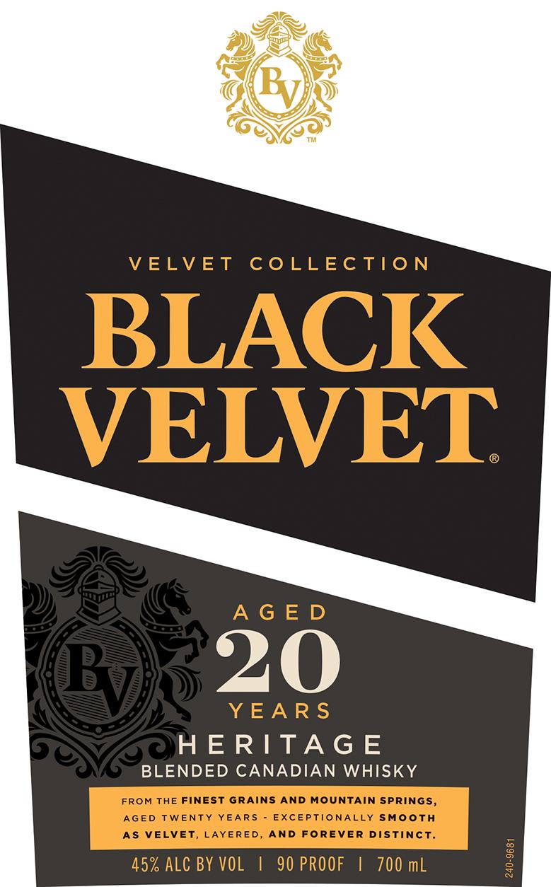 TABC label artwork for Black Velvet Heritage