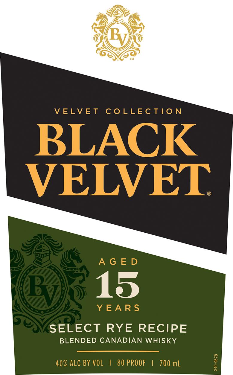 TABC label artwork for Black Velvet Select Rye Recipe