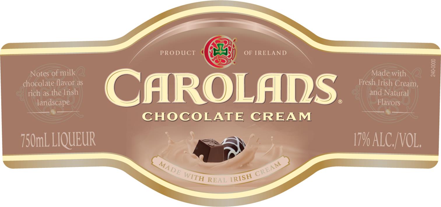 TABC label artwork for Carolans Chocolate Cream