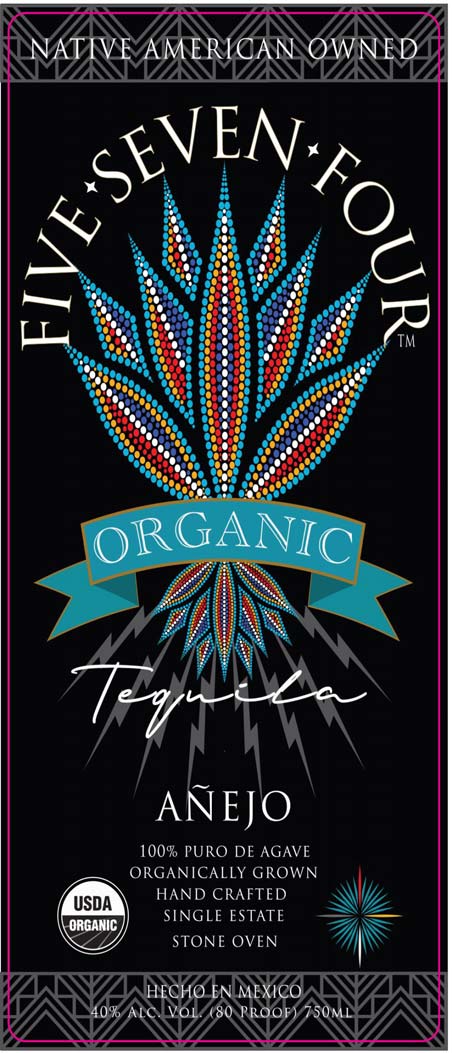 TABC label artwork for 574 Anejo Organic Tequila