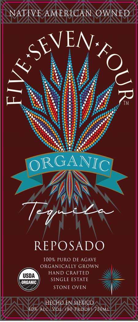 TABC label artwork for 574 Reposado Organic Tequila