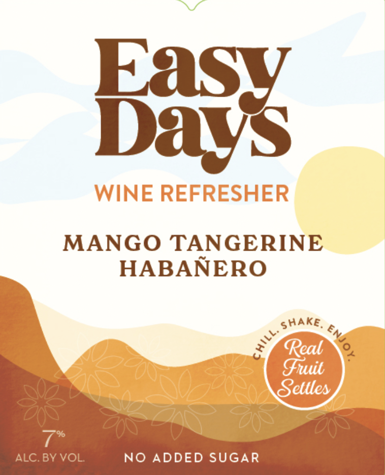 TABC label artwork for Easy Days Mango Tangerine Habanero