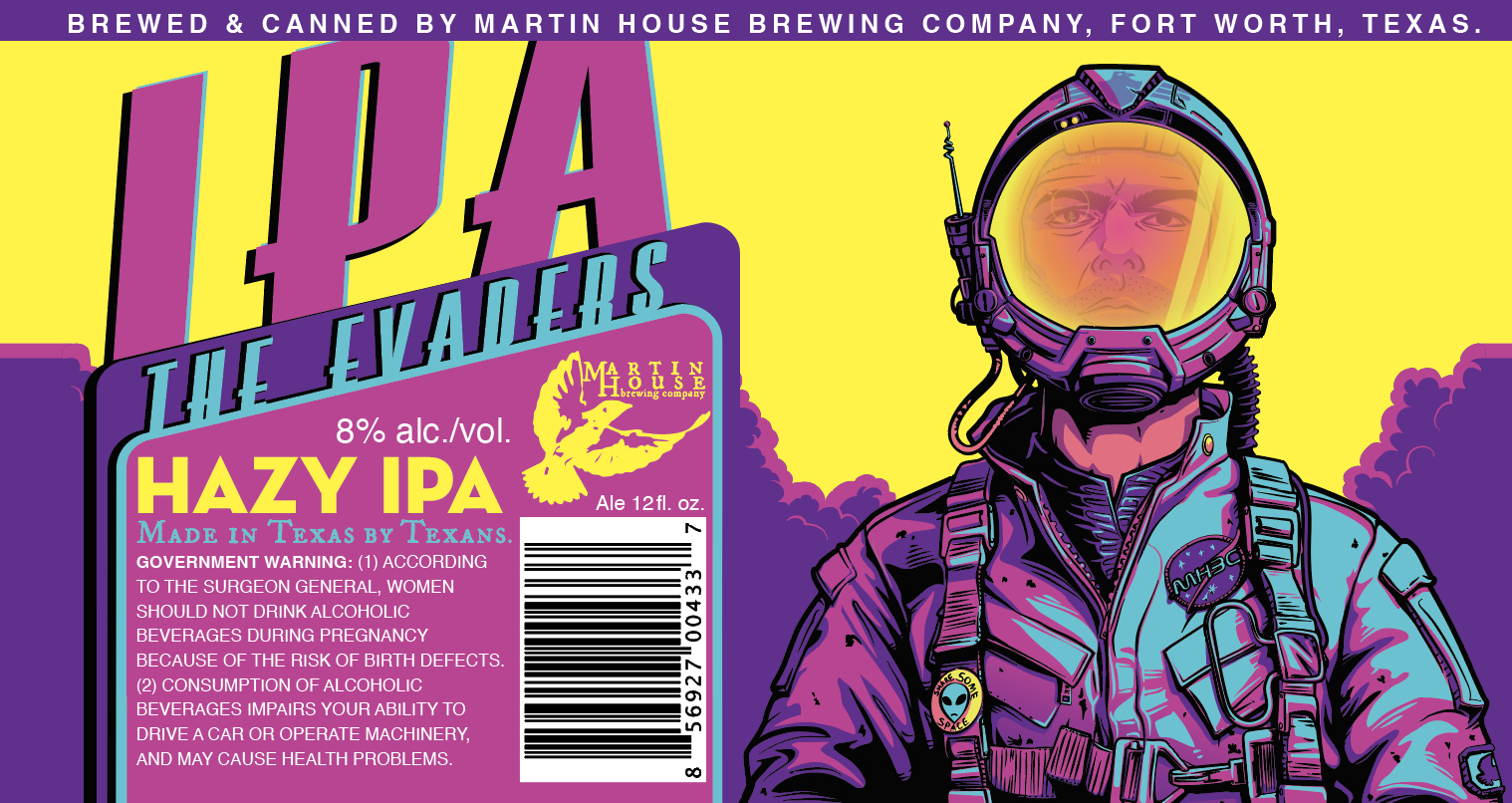 TABC label artwork for The Evaders Can (2026)