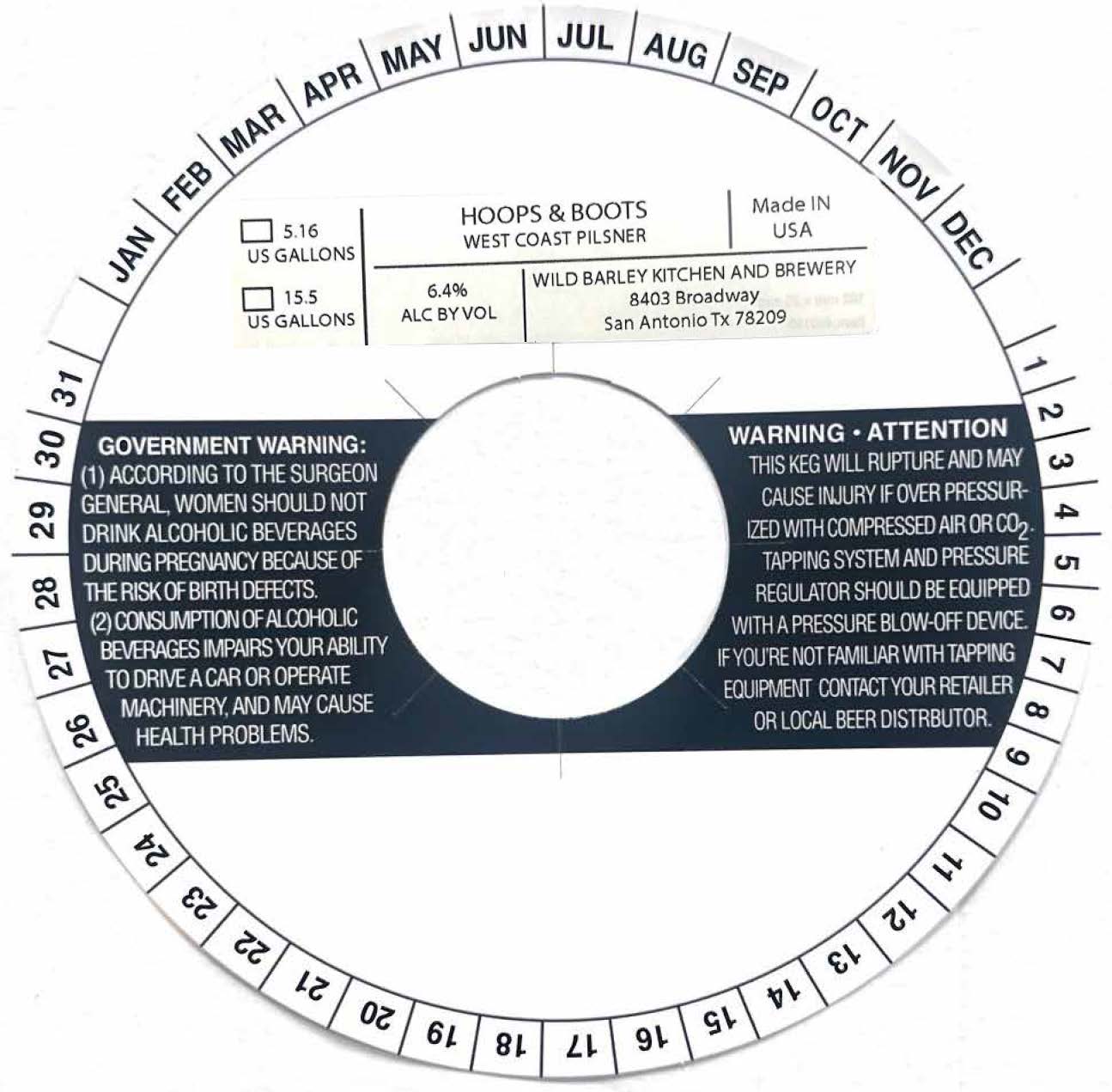 TABC label artwork for Hoops & Boots