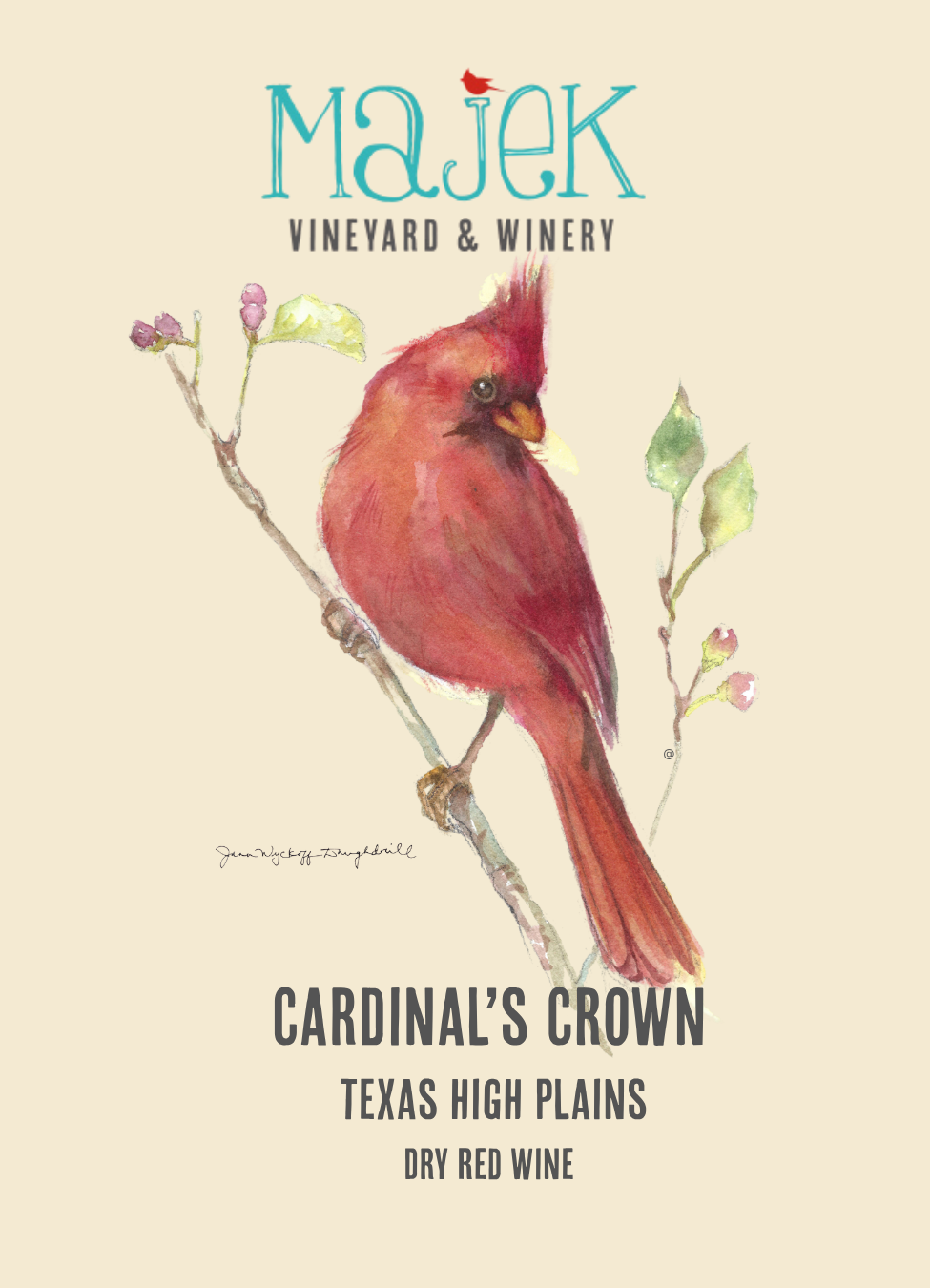 TABC label artwork for MAJEK VINEYARD & WINERY CARDINAL'S CROWN