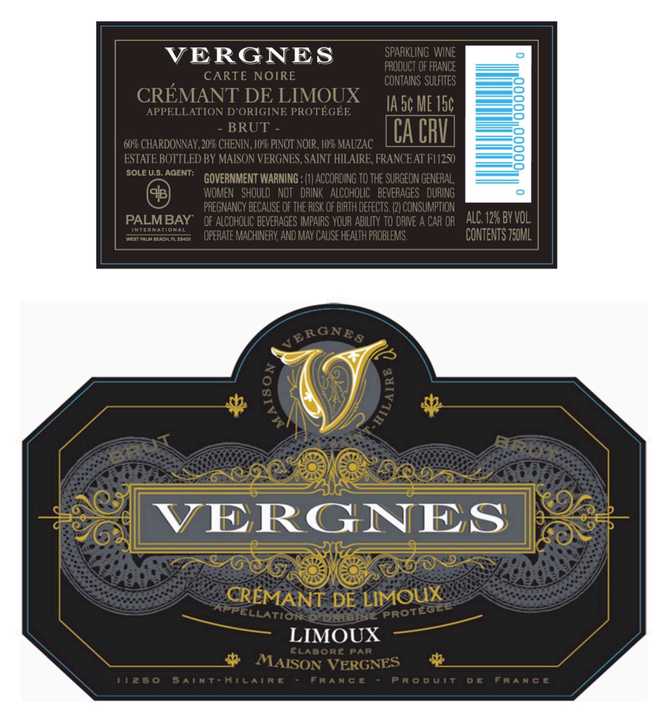 TABC label artwork for MAISON VERGNES CREMANT DE LIMOUX