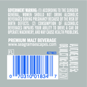 TABC label artwork for Seagram's Escapes Jamaican Me Shine 11.2oz Btl 2026