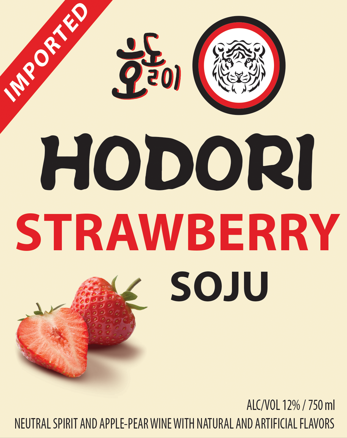 TABC label artwork for HODORI Strawberry