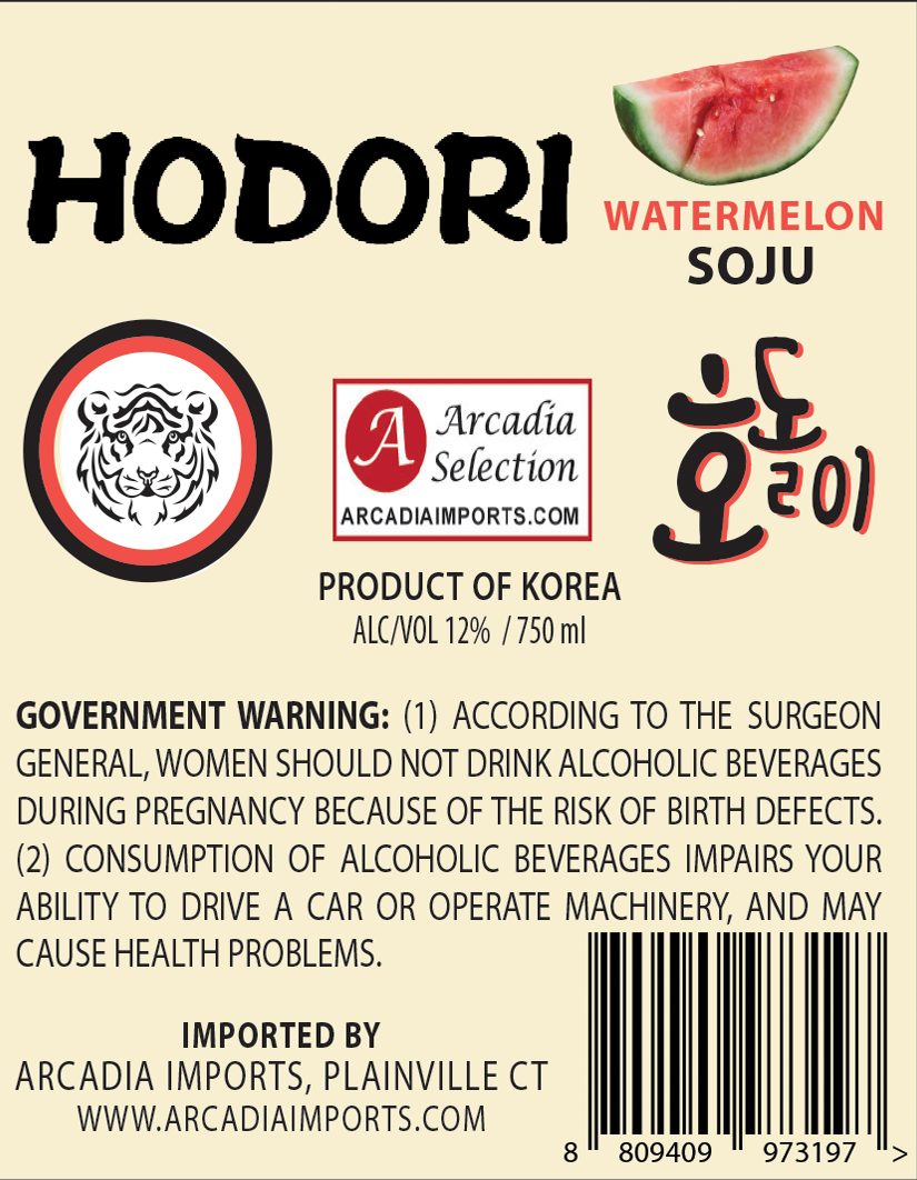 TABC label artwork for HODORI Watermelon