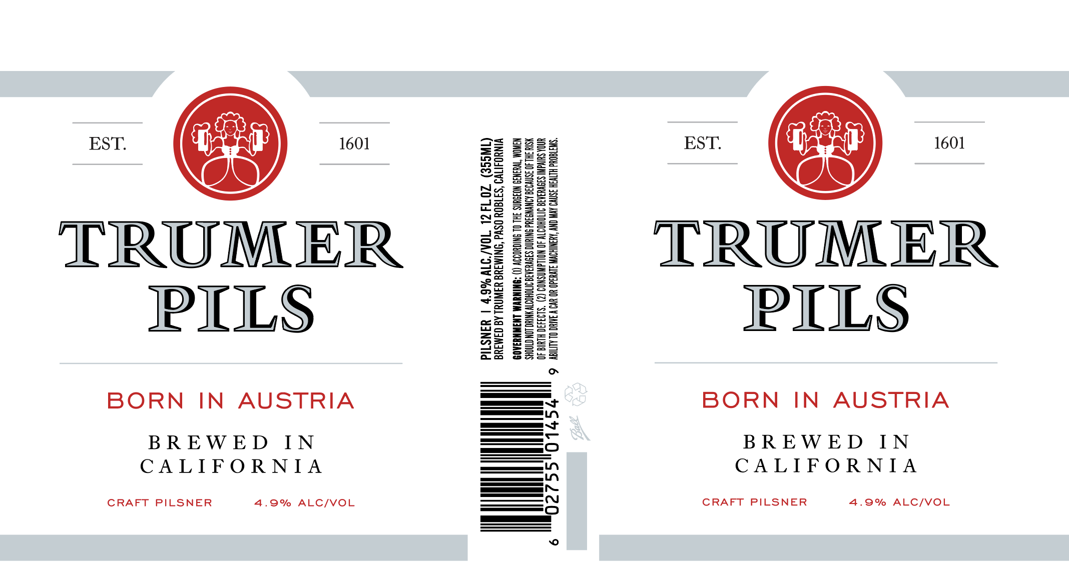TABC label artwork for Trumer Pils