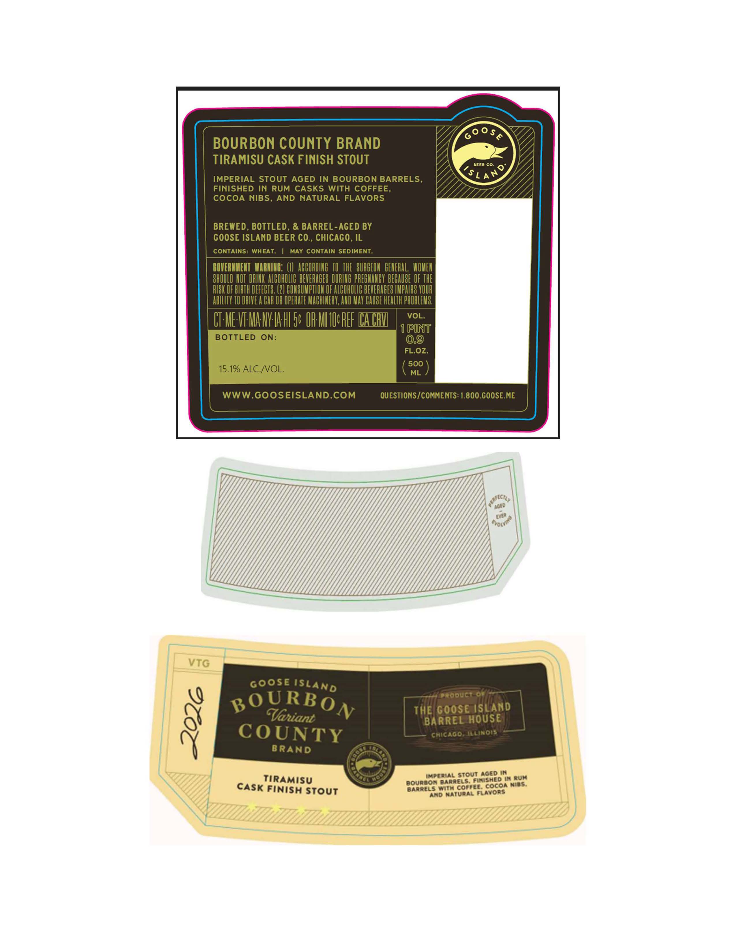 TABC label artwork for GOOSE ISLAND 2026 BOURBON COUNTY BRAND TIRAMISU CASK FINISH STOUT 16.9 OZ. BTL