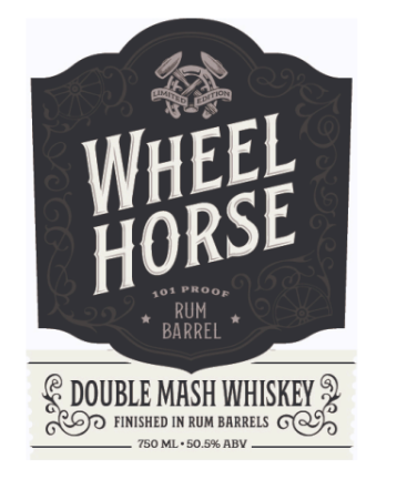 TABC label artwork for Wheel Horse Double Mash Bourbon