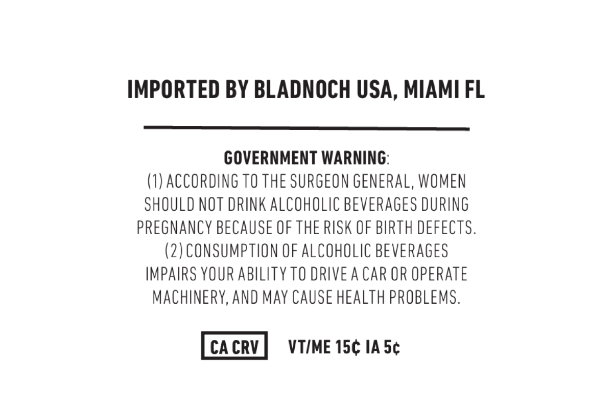 TABC label artwork for Bladnoch Bourbon Cask #2