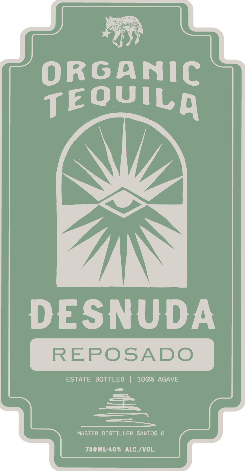 TABC label artwork for Tequila Organic Desnuda Reposado 100% Agave
